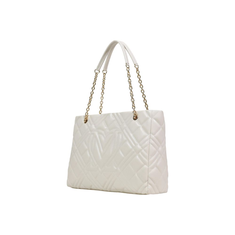 Beige Polyethylen-Handtasche