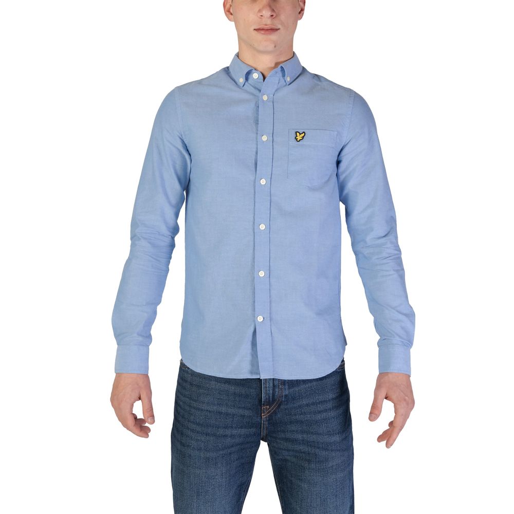 Camicia Elegante Blu in Cotone Organico