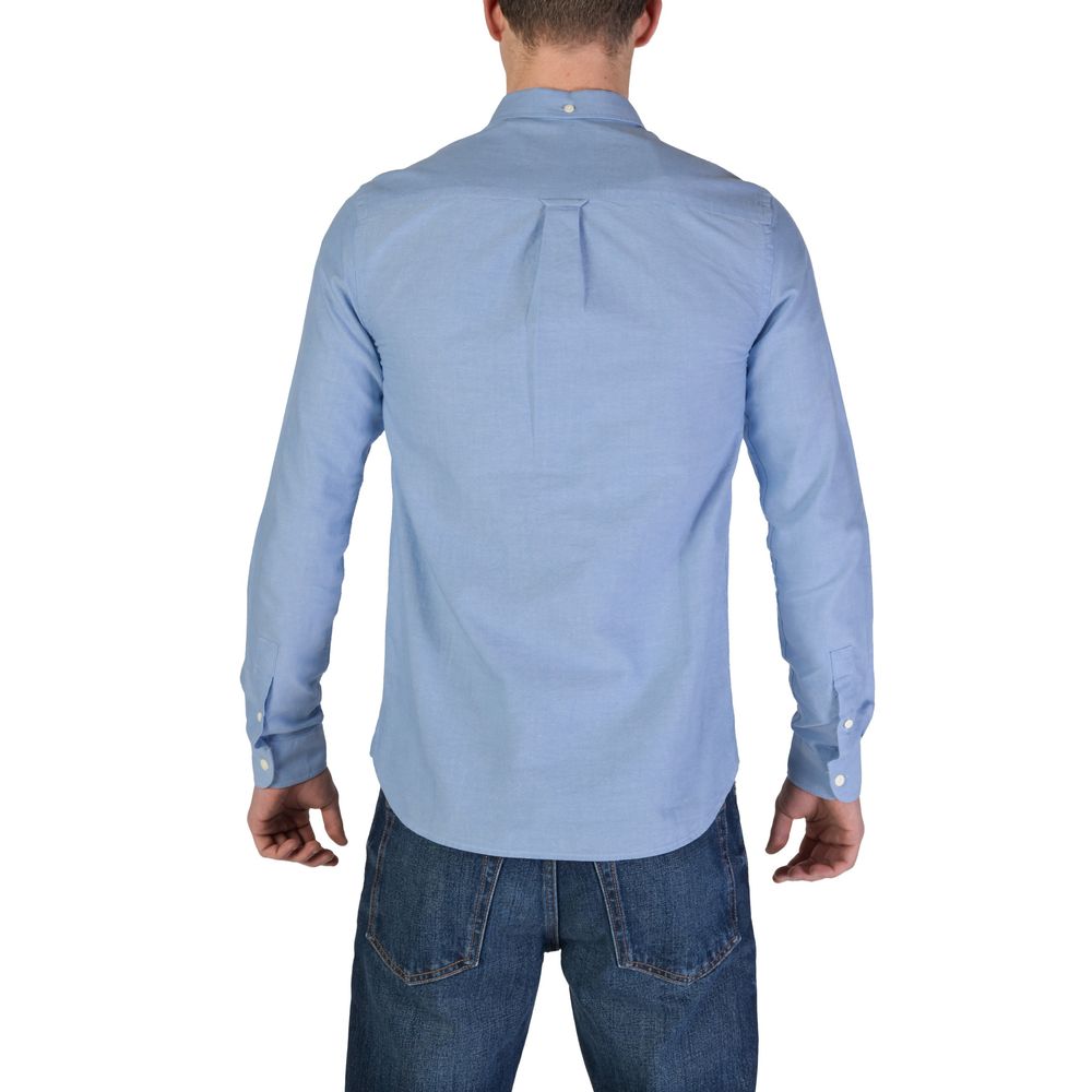 Camicia Elegante Blu in Cotone Organico