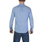 Camicia Elegante Blu in Cotone Organico