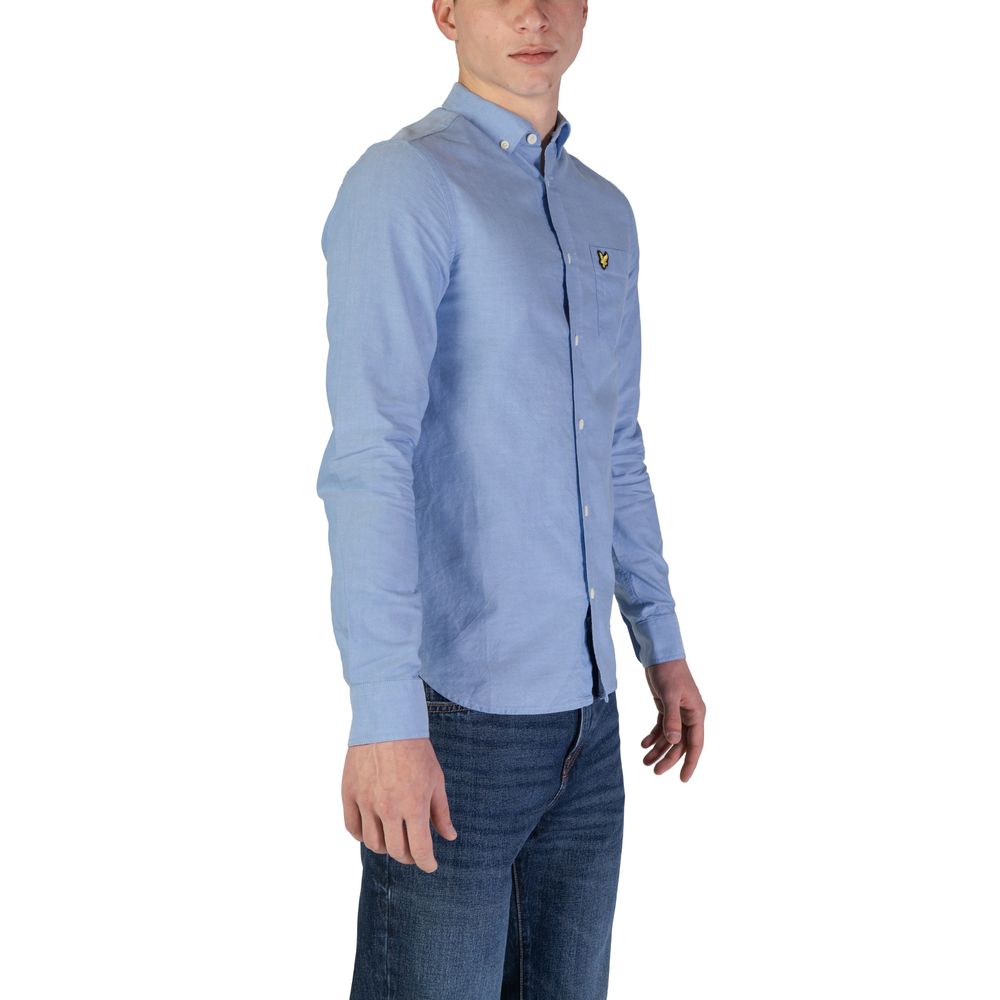 Camicia Elegante Blu in Cotone Organico