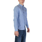 Camicia Elegante Blu in Cotone Organico