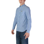 Camicia Elegante Blu in Cotone Organico