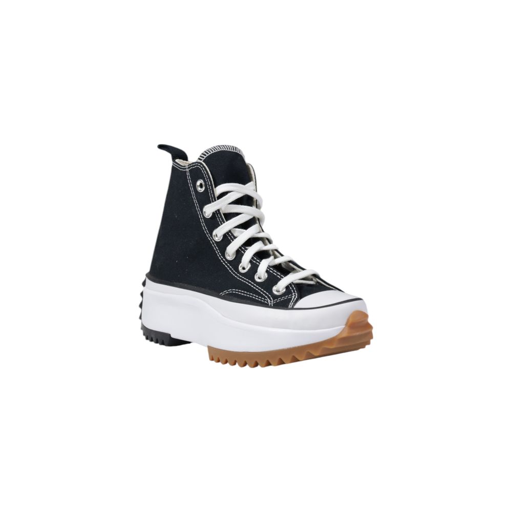 Scarpe da ginnastica grosse in tessuto bianco e nero