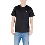 Schwarzes Baumwoll-T-Shirt