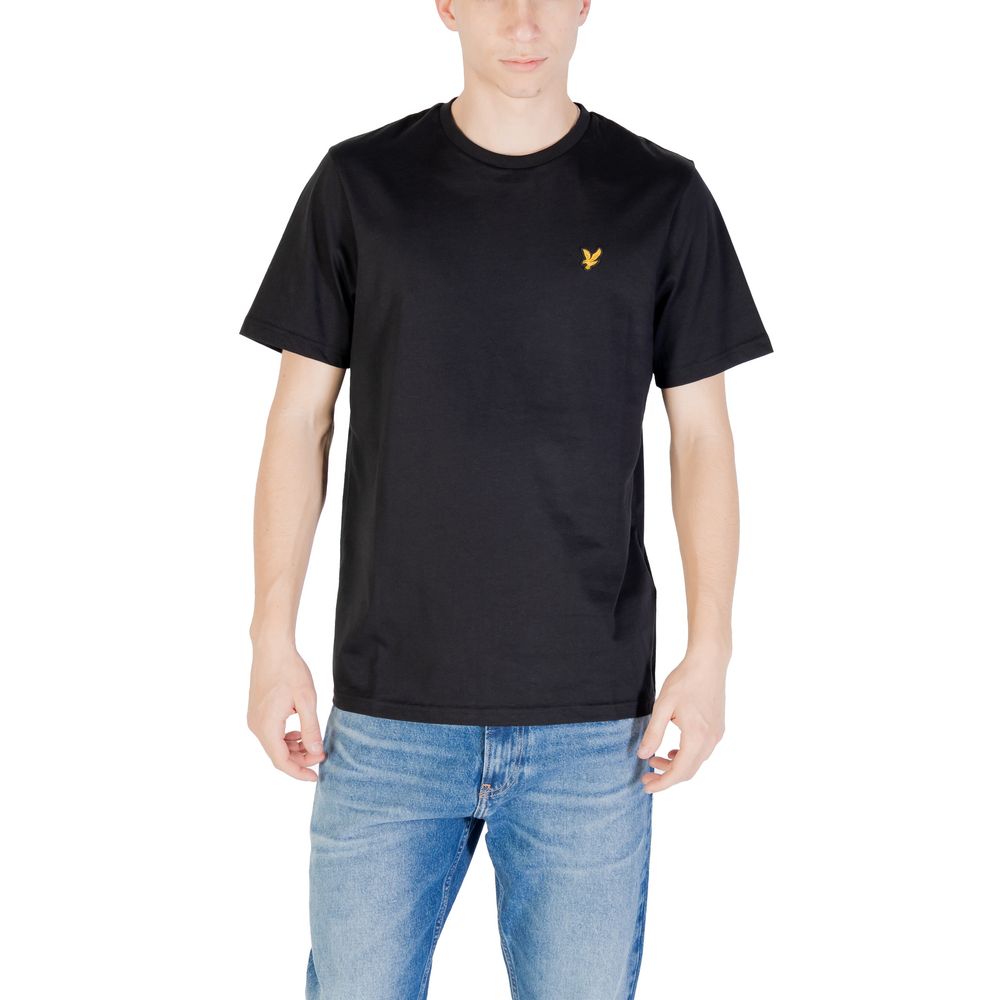 Schwarzes Baumwoll-T-Shirt