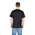 Schwarzes Baumwoll-T-Shirt