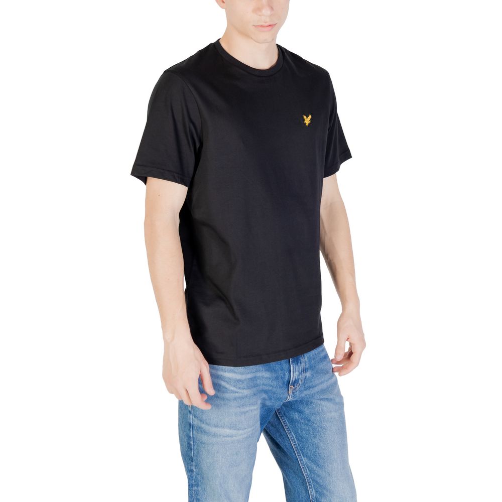 Schwarzes Baumwoll-T-Shirt