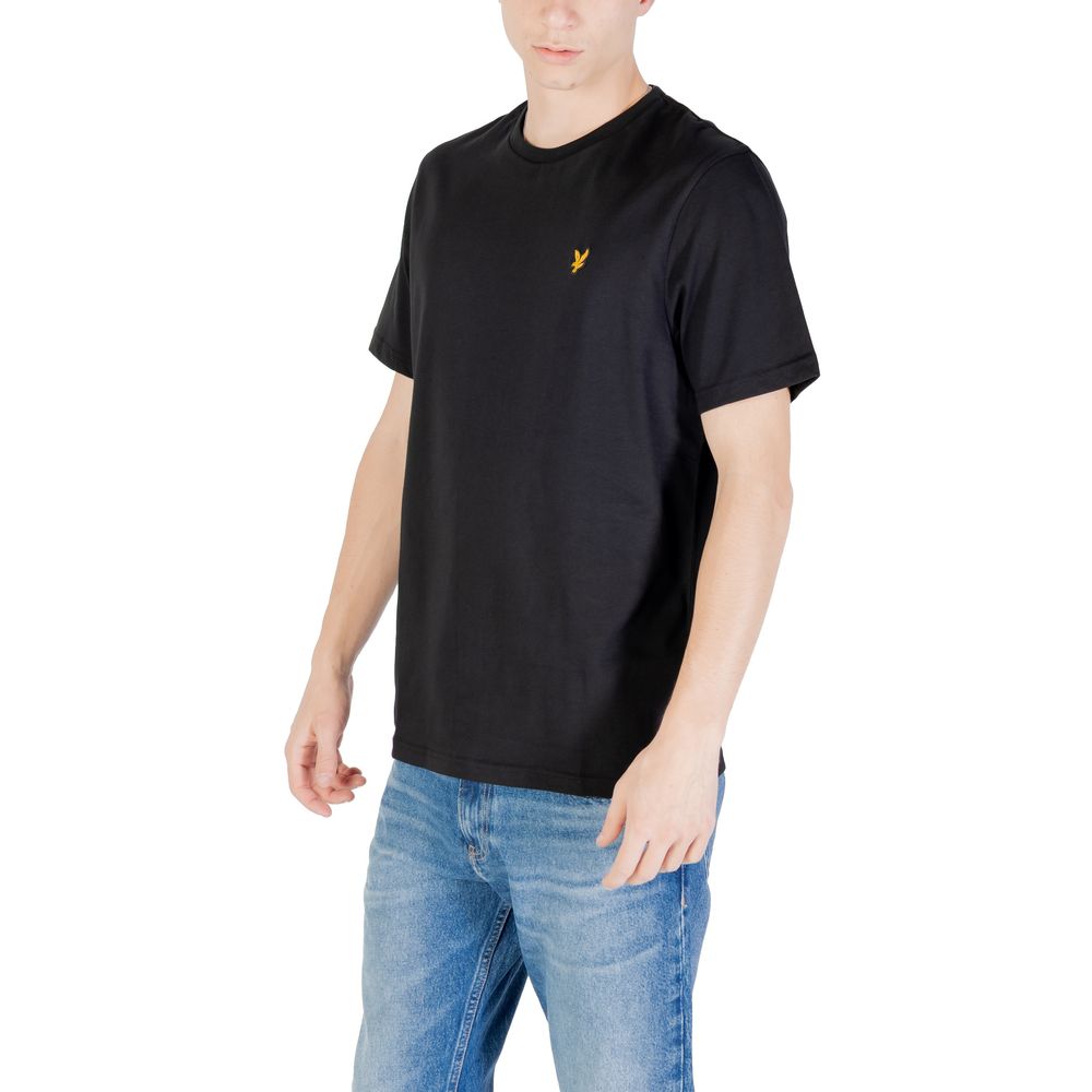 Schwarzes Baumwoll-T-Shirt