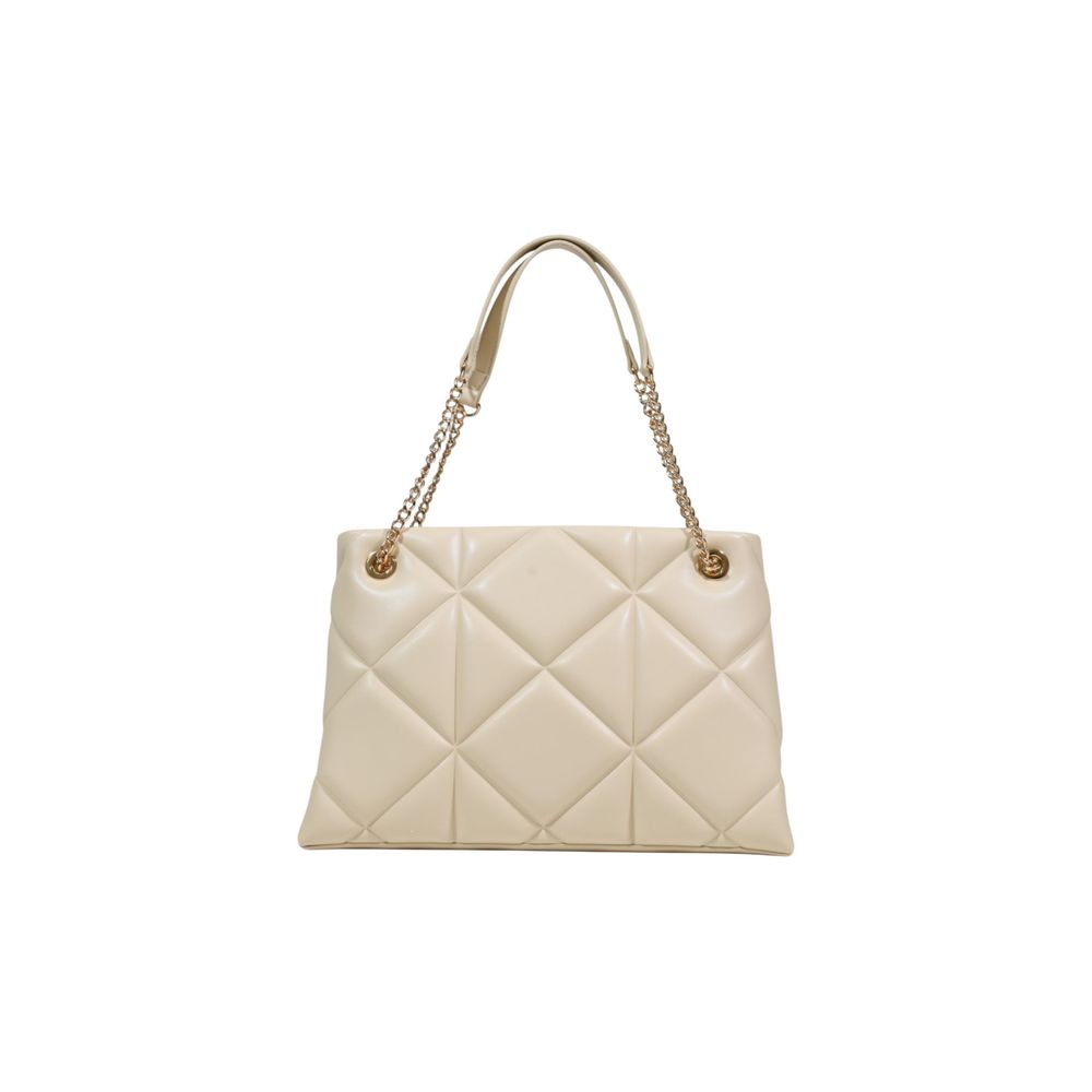 Beige Kunstlederhandtasche