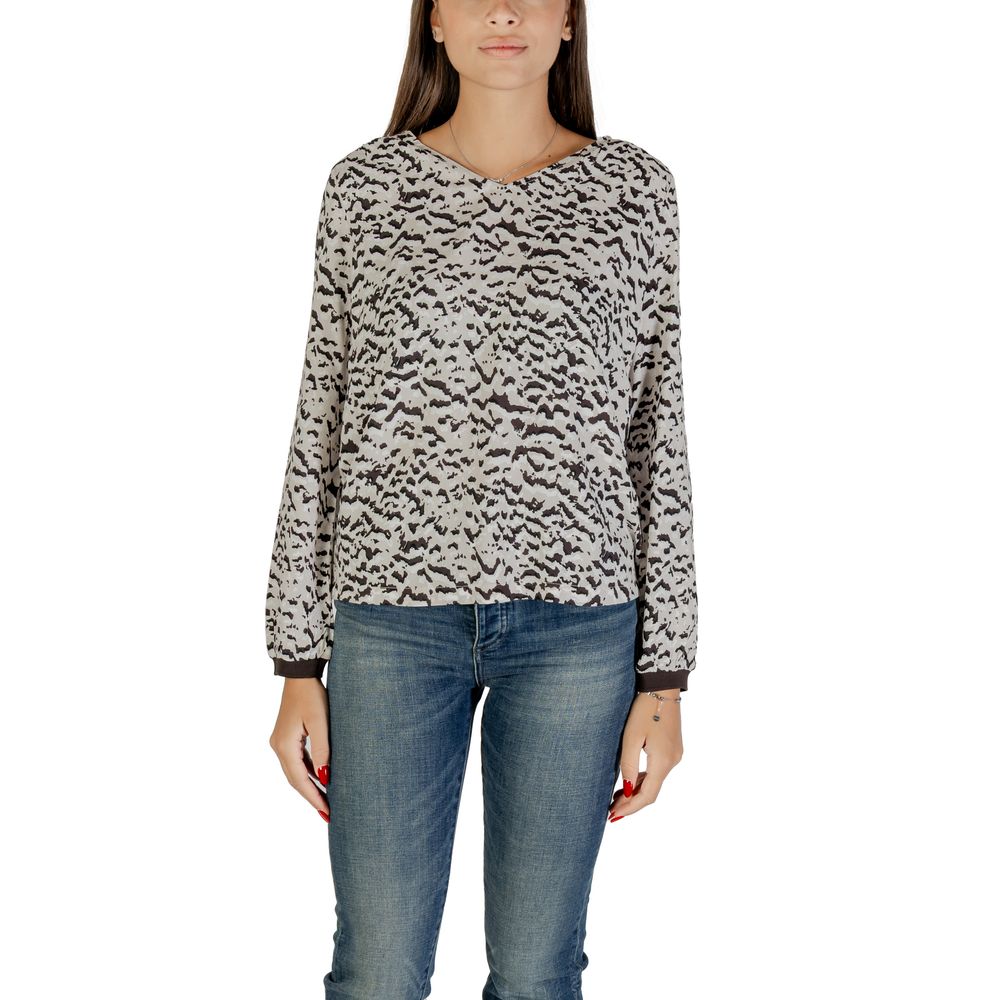 Bicolor-Bluse aus Viskose