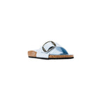 Blaue Sandalen aus Kunstleder