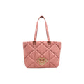 Handtasche aus pinkfarbenem Veloursleder