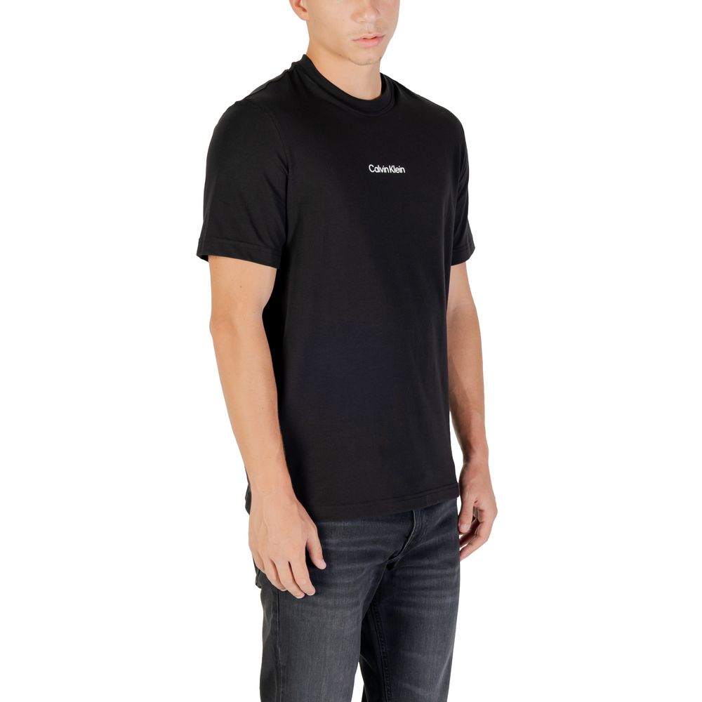 Schwarzes Baumwoll-T-Shirt