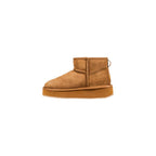 Beigefarbene Stiefeletten aus Leder