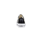 Black Leather Low Top Sneakers