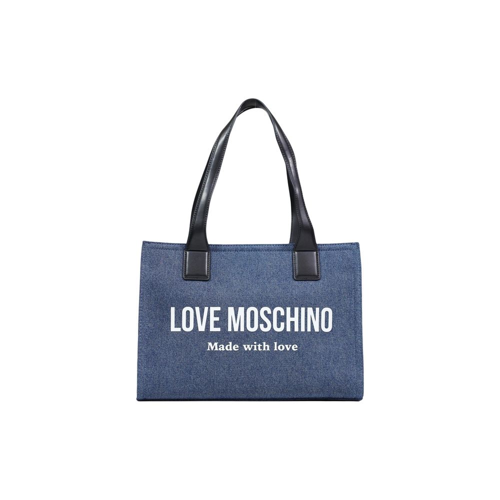 Handtasche aus blauer Baumwolle
