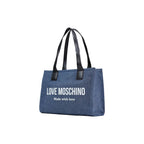 Handtasche aus blauer Baumwolle