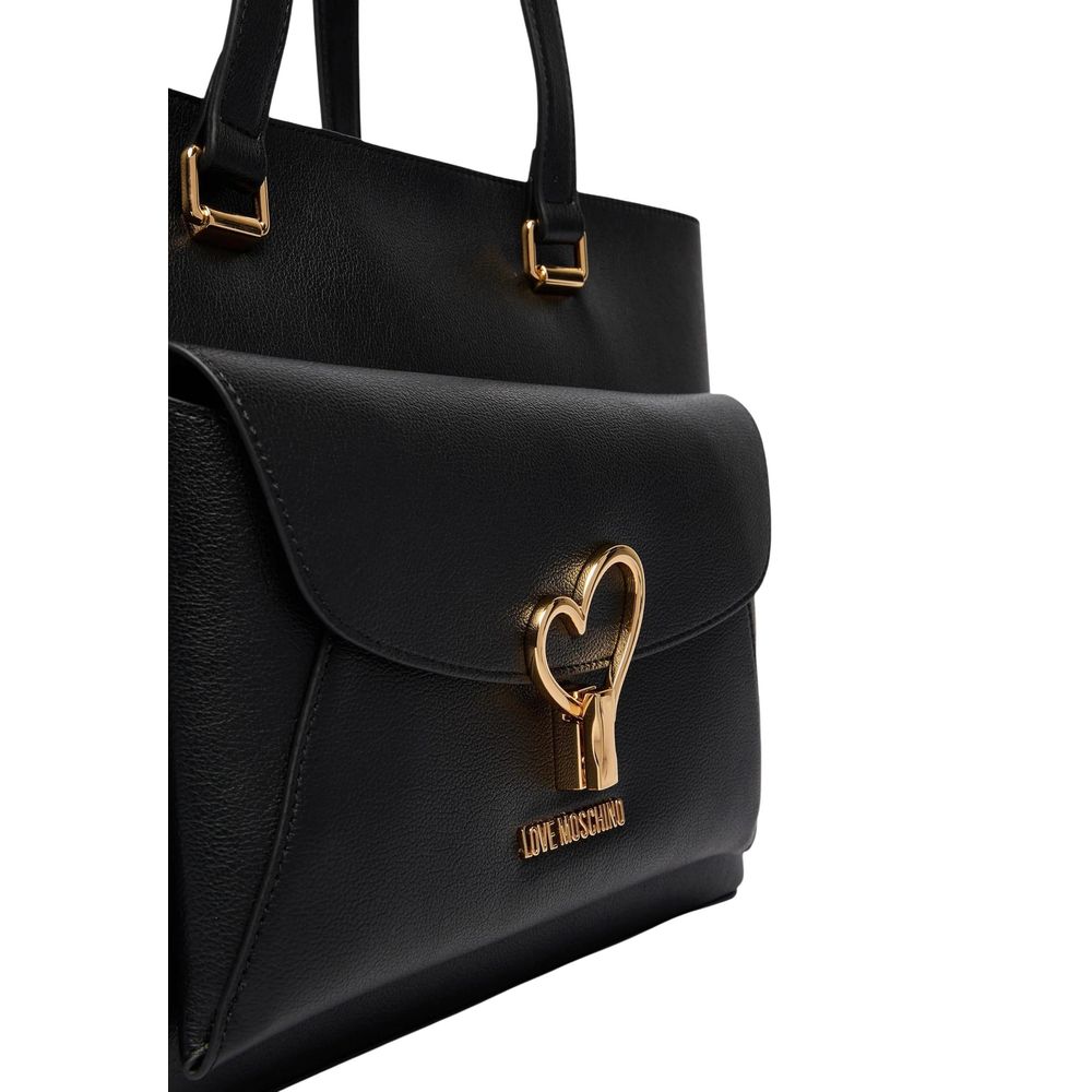 Schwarze Polyethylen-Handtasche