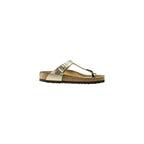 Gold Synthetic Flat Sandals