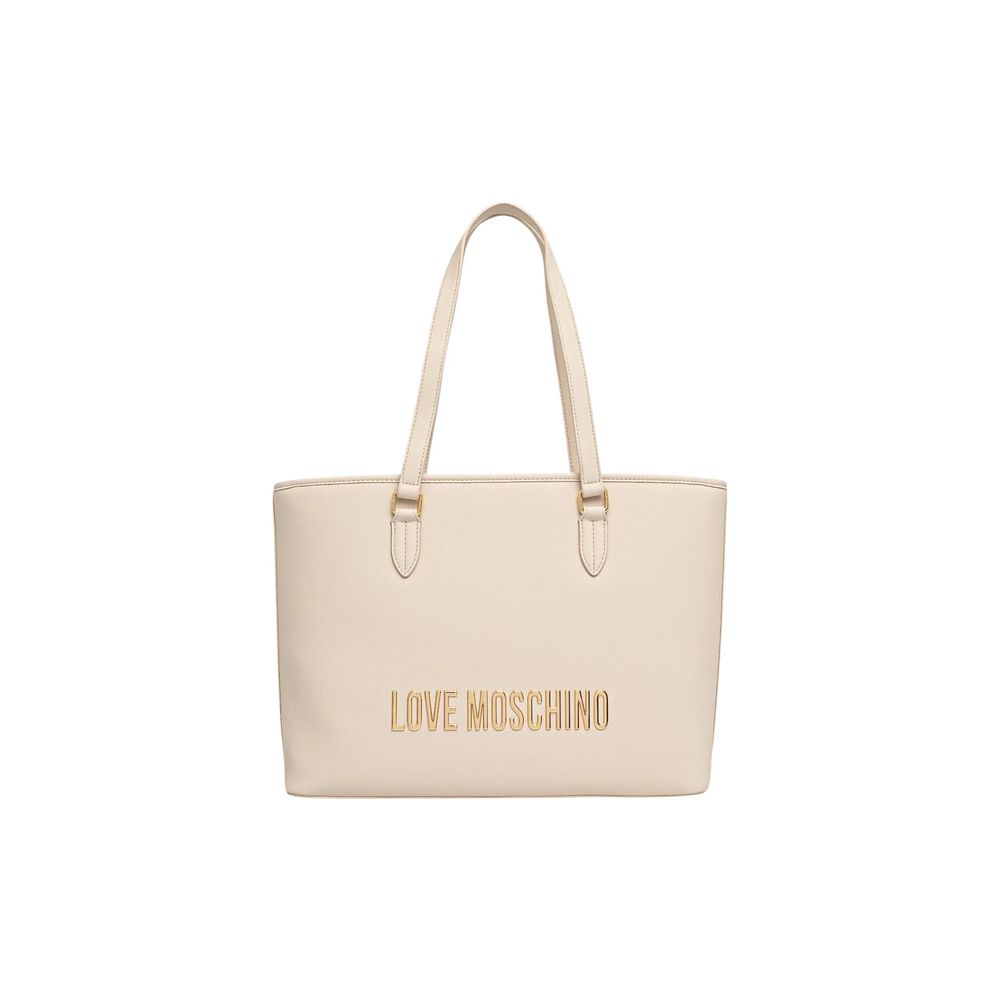 Beige Polyethylen-Handtasche