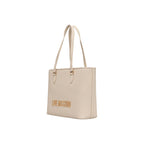 Beige Polyethylen-Handtasche