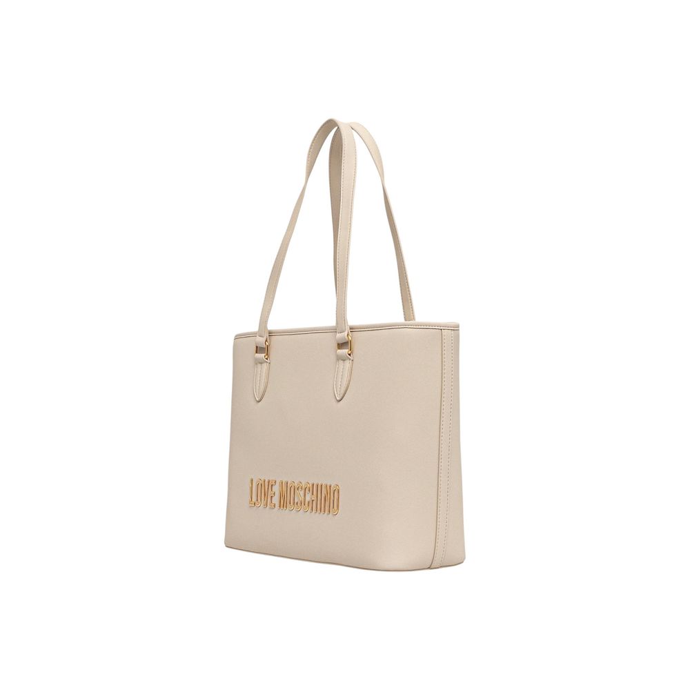 Beige Polyethylen-Handtasche