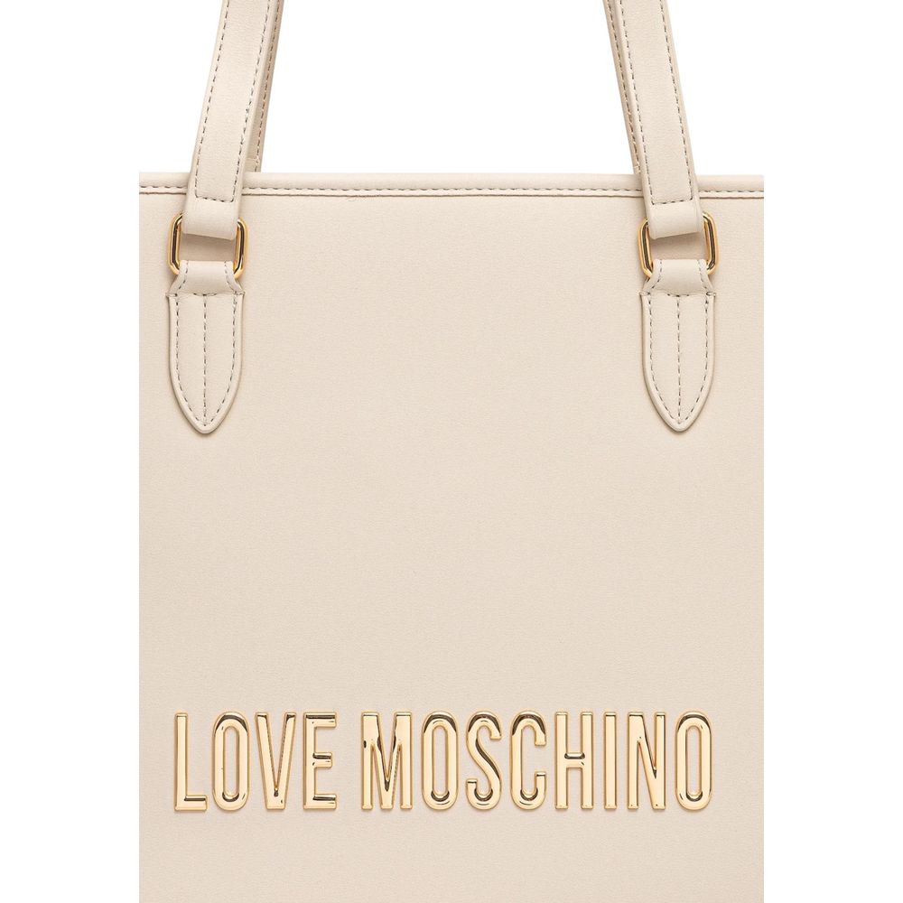 Beige Polyethylen-Handtasche