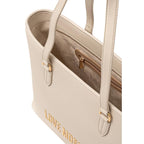Beige Polyethylen-Handtasche