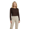 Brown Cotton Long Sleeve T-Shirt