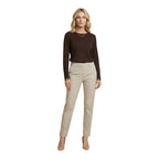 Brown Cotton Long Sleeve T-Shirt