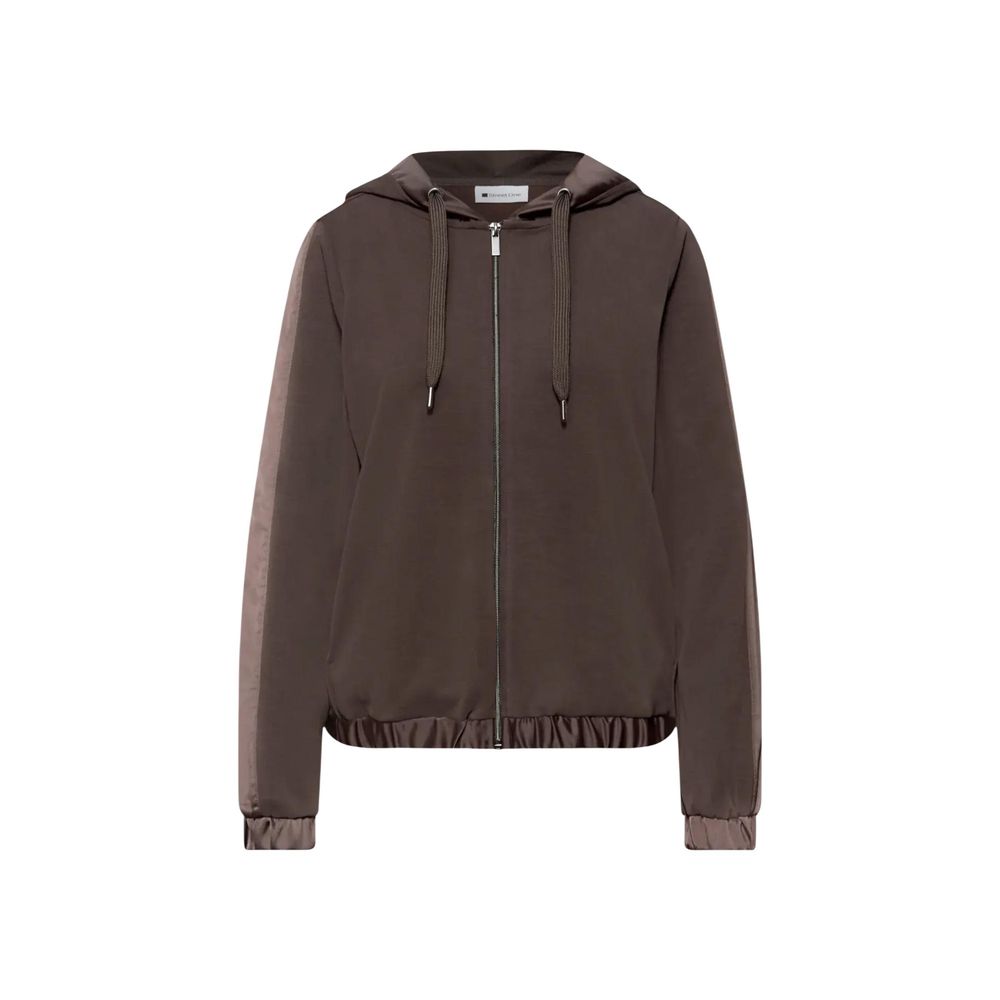 Felpa con cappuccio marrone in modal