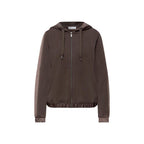 Felpa con cappuccio marrone in modal