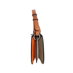 Orange Polyurethane Women Shoulder Bag