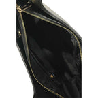 Damen-Umhängetasche aus schwarzem PU-Leder