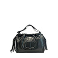 Damen-Schultertasche aus schwarzem PU