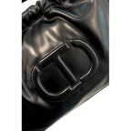 Damen-Schultertasche aus schwarzem PU