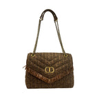 Brown Polypropylene Women Crossbody Bag
