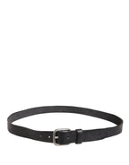 Herren Gürtel Schwarzes Leder Metallschnalle