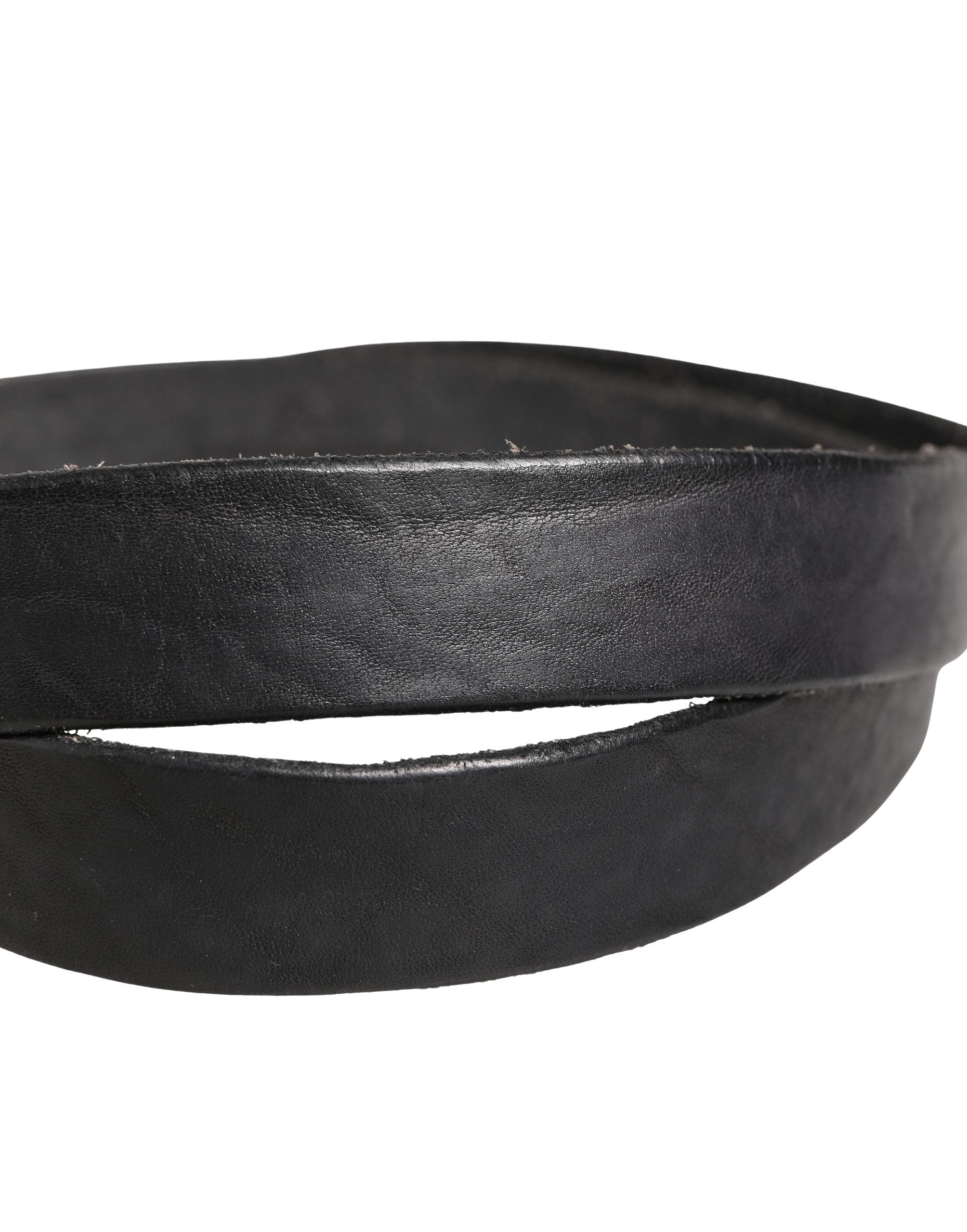 Herren Gürtel Schwarzes Leder Metallschnalle