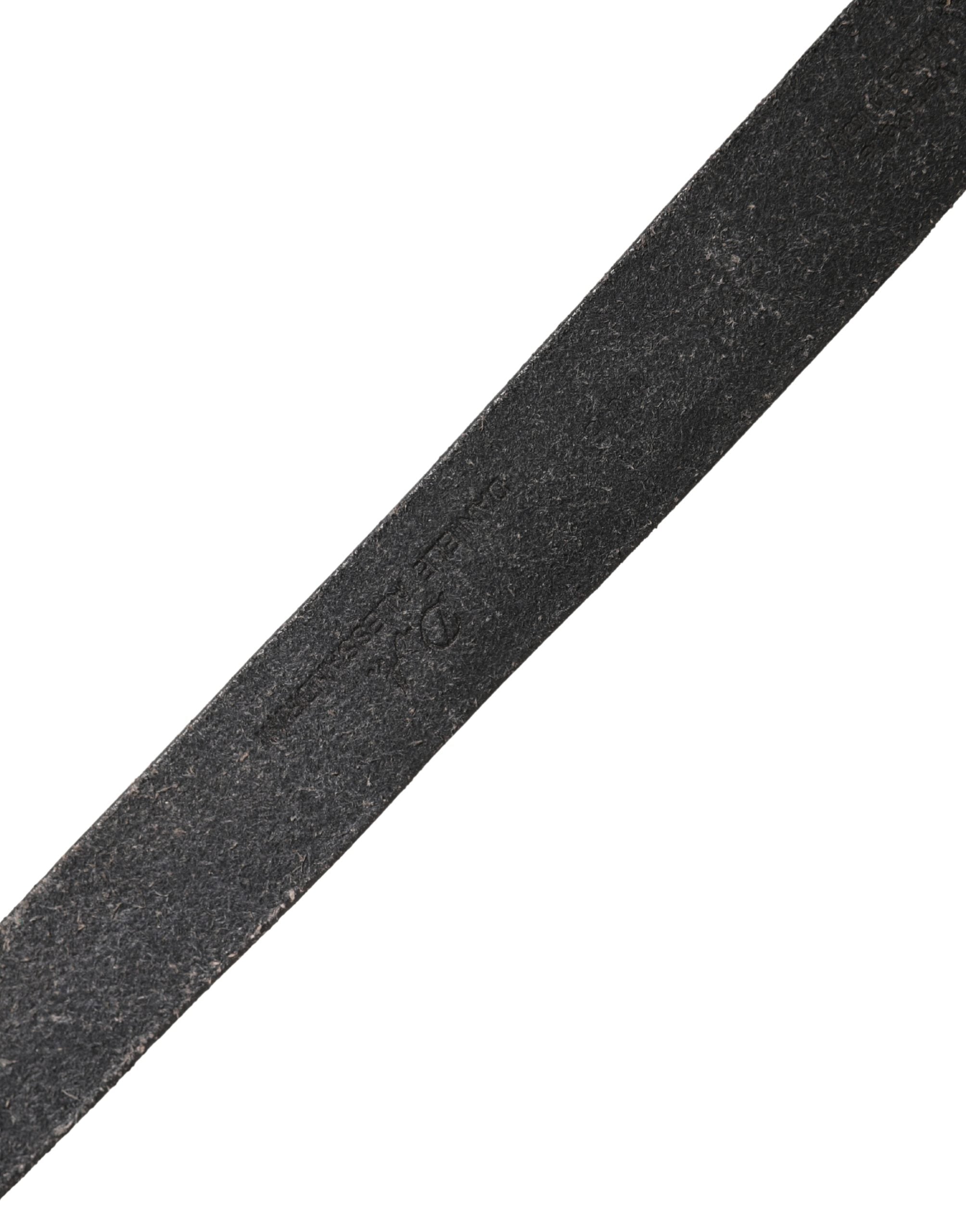 Herren Gürtel Schwarzes Leder Metallschnalle