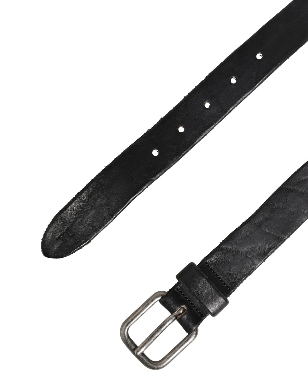 Herren Gürtel Schwarzes Leder Metallschnalle