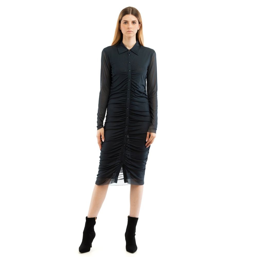 Blaues lässiges Kleid aus Polyester