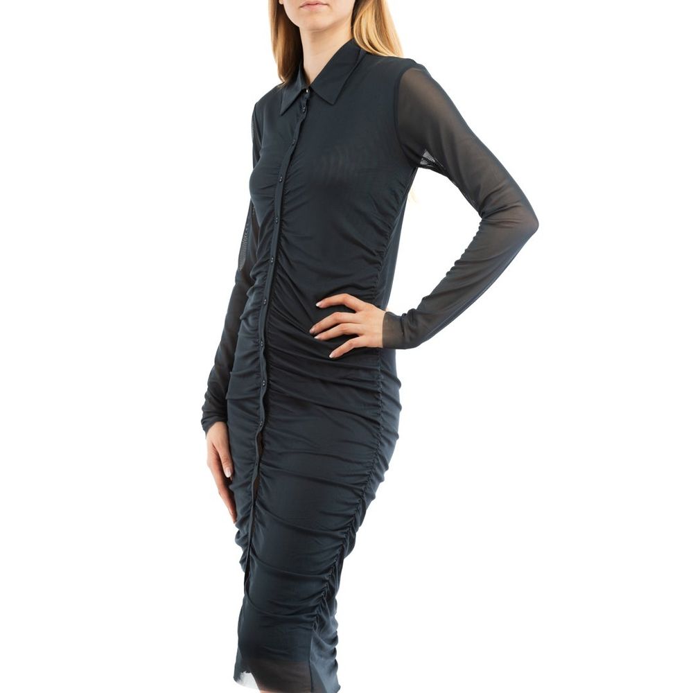 Blaues lässiges Kleid aus Polyester