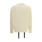 Camicia in seta beige