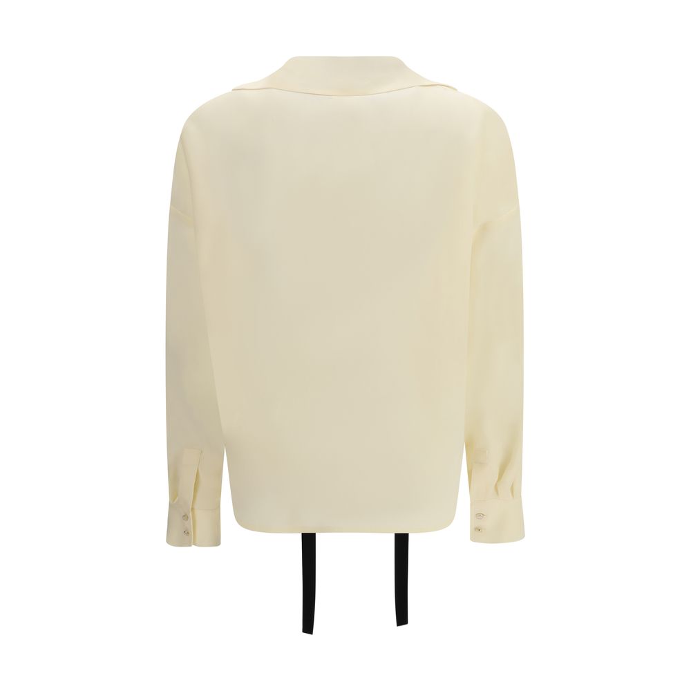 Camicia in seta beige
