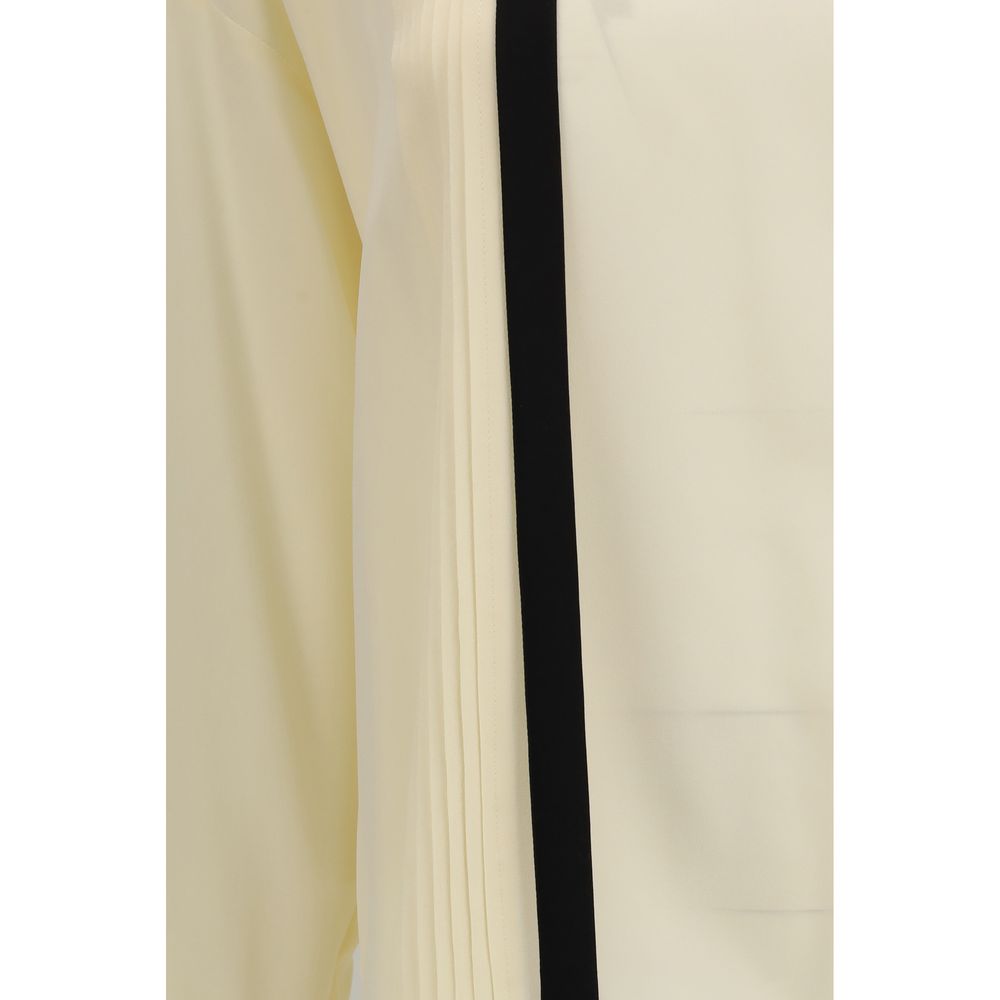 Camicia in seta beige
