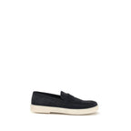 Blue Calf Leather Bos Taurus Slip-On Loafers