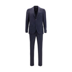 Lardini Blue Wool Two-Piece Suit