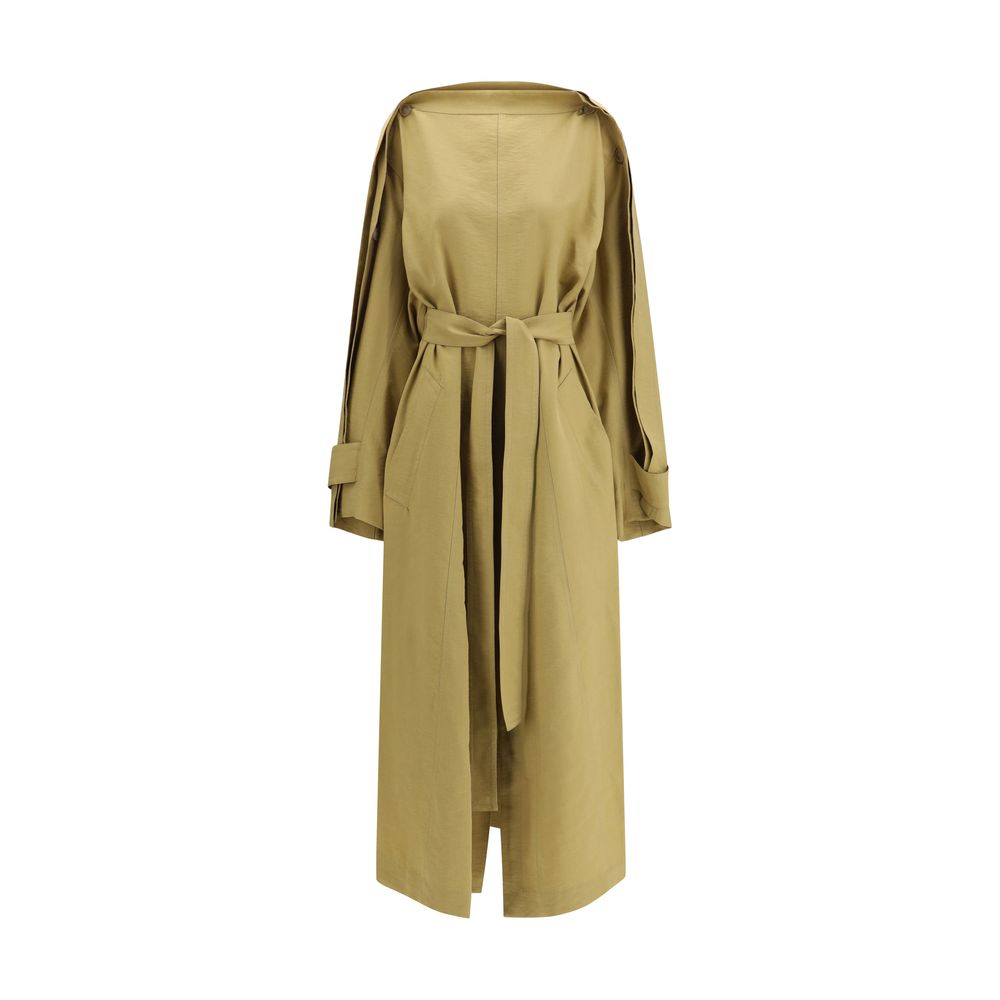 Beiger Lyocell-Trenchcoat